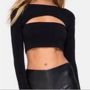 Urban outfitters motel rocks cut out long sleeve black size M